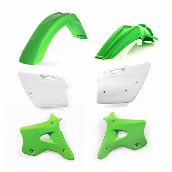Acerbis Plastic Kit OEM Kawasaki KX 125/250 (1994–1998) – OEM ‘98 Groene/Witte stijl