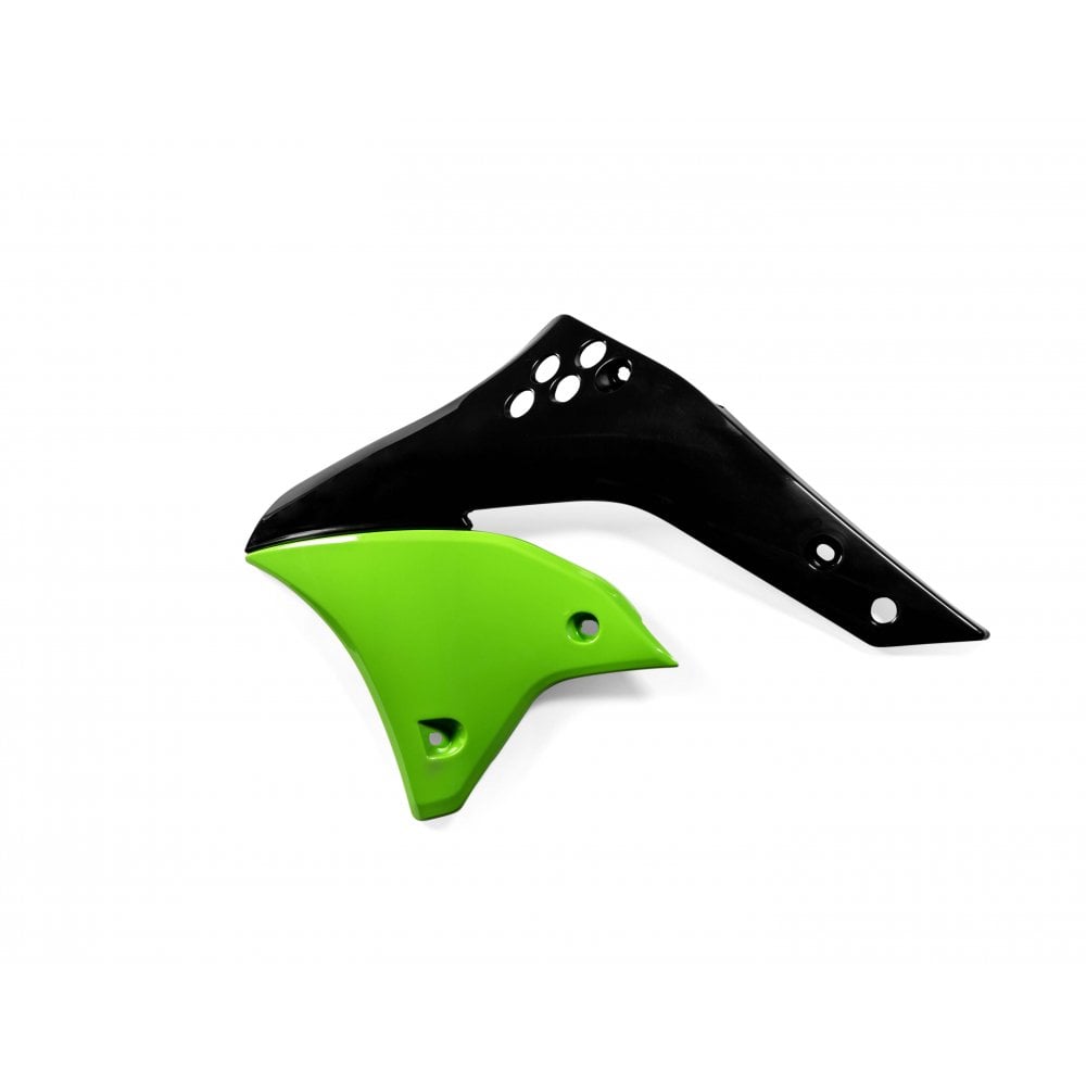 Acerbis Radiator Covers Black/Green Kawasaki KX 450F 06-08