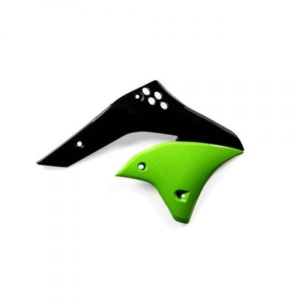 Acerbis Radiatorkappen Schwarz / Grün für Kawasaki KX 250F 06 - 08 - MxProStoreParts