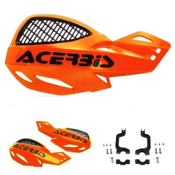 Acerbis Vented Uniko Handguards Orange / Black