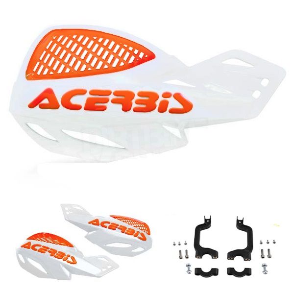 Acerbis Vented Uniko Handguards White / Orange