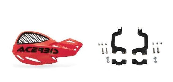 Acerbis belüftete Uniko Handprotektoren Rot / Schwarz - MxProStoreParts