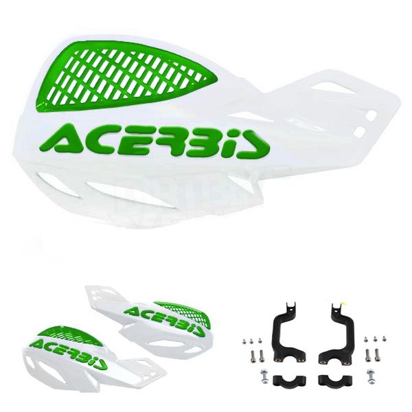 Acerbis Vented Uniko Handguards Weiß / Grün