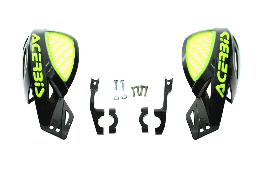 Acerbis Gelüftete Uniko Handprotektoren Schwarz / Fluor Gelb - MxProStoreParts