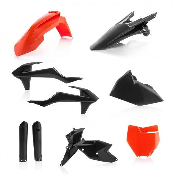 Acerbis plastic kit Zwart / Oranje KTM SX 125/150 16 - 18 & SX 250 17 - 18 & SX - F 250/350/450 16 - 18 - MxProStoreParts