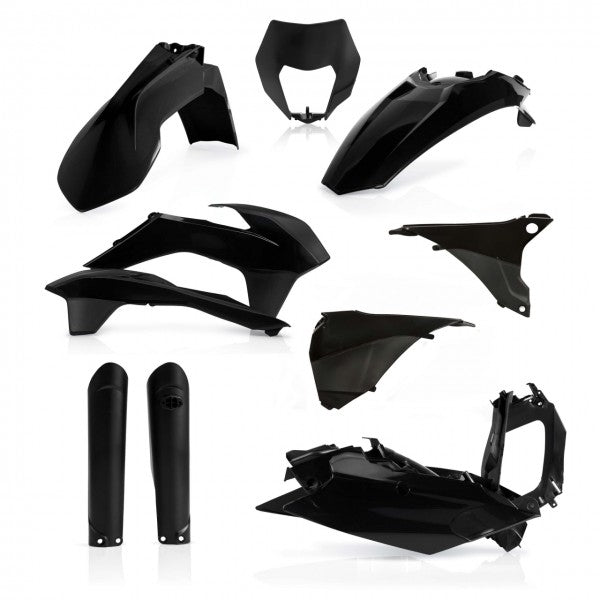 Acerbis plastic kit Zwart KTM EXC 125/250/300 2016 & EXC-F 250/350/450/500 2016