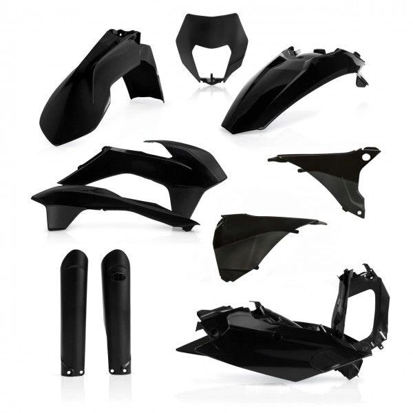 Acerbis Kunststoff-Set Schwarz für KTM EXC 125/250/300 2016 & EXC-F 250/350/450/500 2016 - MxProStoreParts
