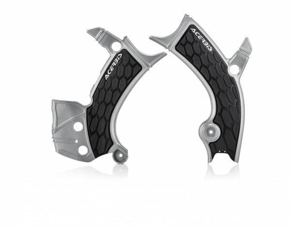 Acerbis X-Grip Rahmenschützer Silber/Schwarz für Yamaha YZ 250F 19- & YZ 450F 18- & WR 250F 20 & WR 450F 19 - MxProStoreParts