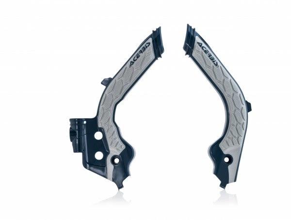 Acerbis X-Grip Rahmenschützer grau/blau für Husqvarna TC/FC 125/250/350/450 19 - & TE 250i/300i 20 & FE 250/350/450/501 20 & Gas Gas EC/MC 125/250/300/350F 2021 - MxProStoreParts