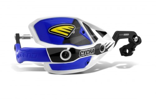 Cycra Dichte Handkappen Blauw / Wit Ultra Pro Bend CRM voor 28,6mm stuur - MxProStoreParts