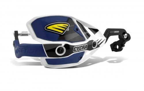 Cycra Dichte Handkappen Royal Blauw / Wit Ultra Pro Bend CRM voor 28,6mm stuur - MxProStoreParts