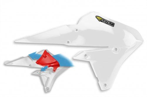 Cycra Powerflow Radiator Kappen Wit Yamaha WR 250F 2015 - 2019 & WR 450F 2016 - 2018 & YZ 250F 2014 - 2018 & YZ 450F 2014 - 2017 - MxProStoreParts