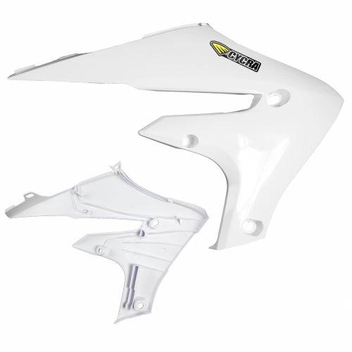 Cycra Powerflow Radiator Kappen Wit Yamaha YZ 250F 2019 - 2023 & YZ 450F 2018 - 2022 - MxProStoreParts