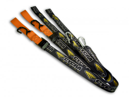 Cycra tension straps black/orange 38.1mm with loop