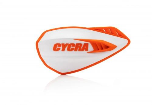 Cycra Cyclone Open handkappen Wit / Oranje ( met bevestiging set ) - MxProStoreParts