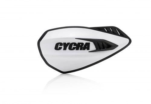 Cycra Cyclone offene Handprotektoren Weiß / Schwarz (mit Montagesatz) - MxProStoreParts