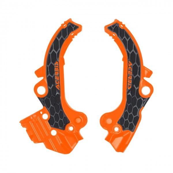 Acerbis X - Grip frame beschermers oranje / zwart KTM SX 65 2024 - & Husqvarna TC 65 2024 - & Gas Gas MC 65 2024 - MxProStoreParts