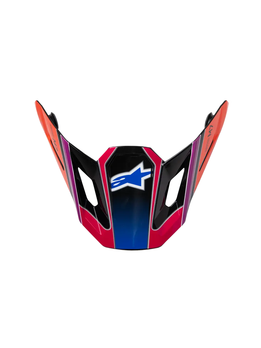 Alpinestars S-M7 Fuse helmklep – Blauw Paars Roze glanzend
