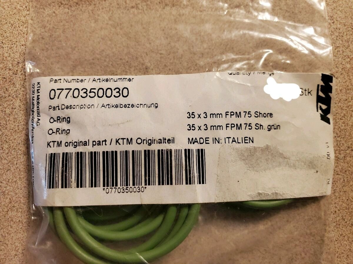 KTM OEM O-Ring 35x3 Viton 70 Grün 0770350030 - MxProStoreParts