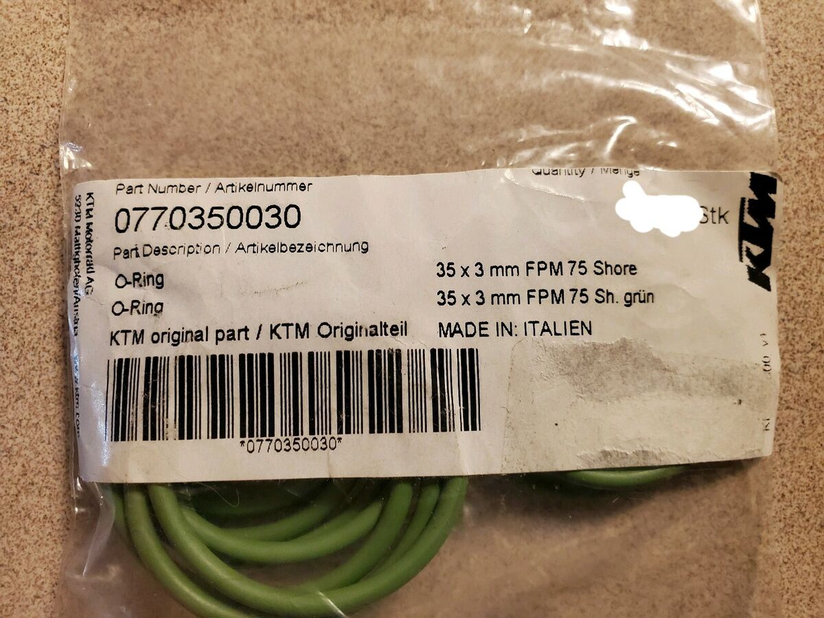 KTM OEM O-RING 35x3 VITON 70 GREEN 0770350030