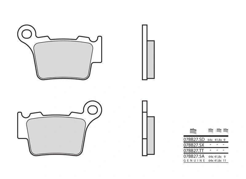 Brembo Hinterbremsbeläge Sinter SX - MxProStoreParts