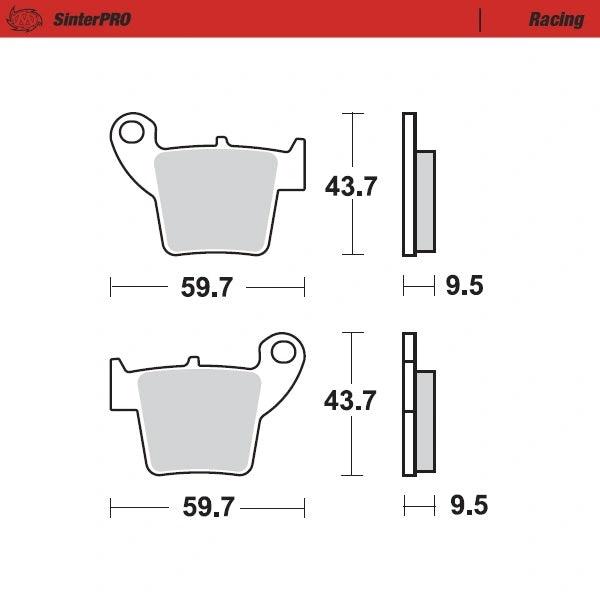 Moto Master Hinterbremsbeläge Sinter Pro 094311 - MxProStoreParts