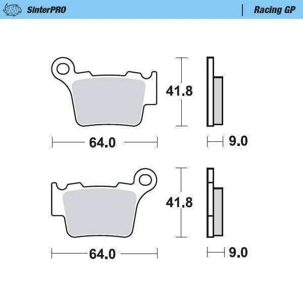 Moto Master Hintere Bremsbeläge Sinter Pro Racing GP KTM/Husqvarna/Gas Gas - MxProStoreParts