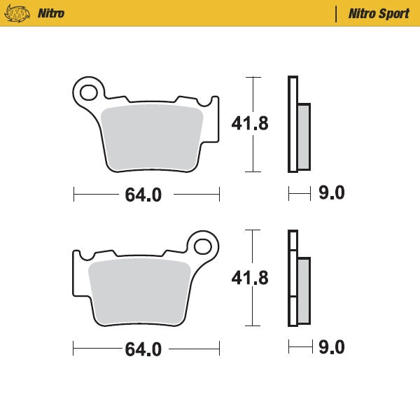 Moto Master Nitro Sport rear brake pads KTM, Husqvarna