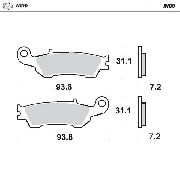 Moto Master Sintered Metal Voor remblokken Nitro Yamaha - MxProStoreParts