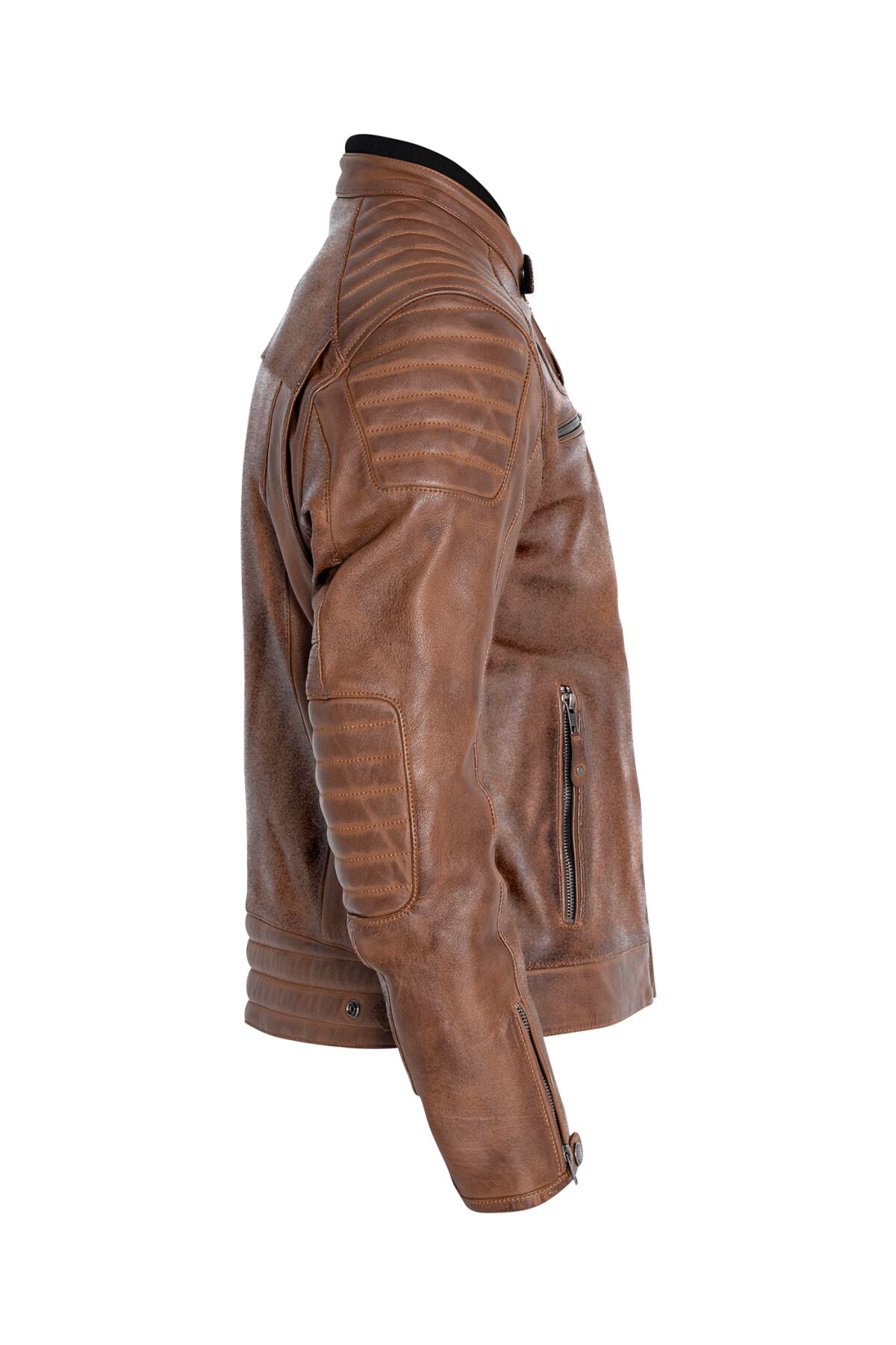 JOHN DOE Dexter leren herenjas bruin 3XL