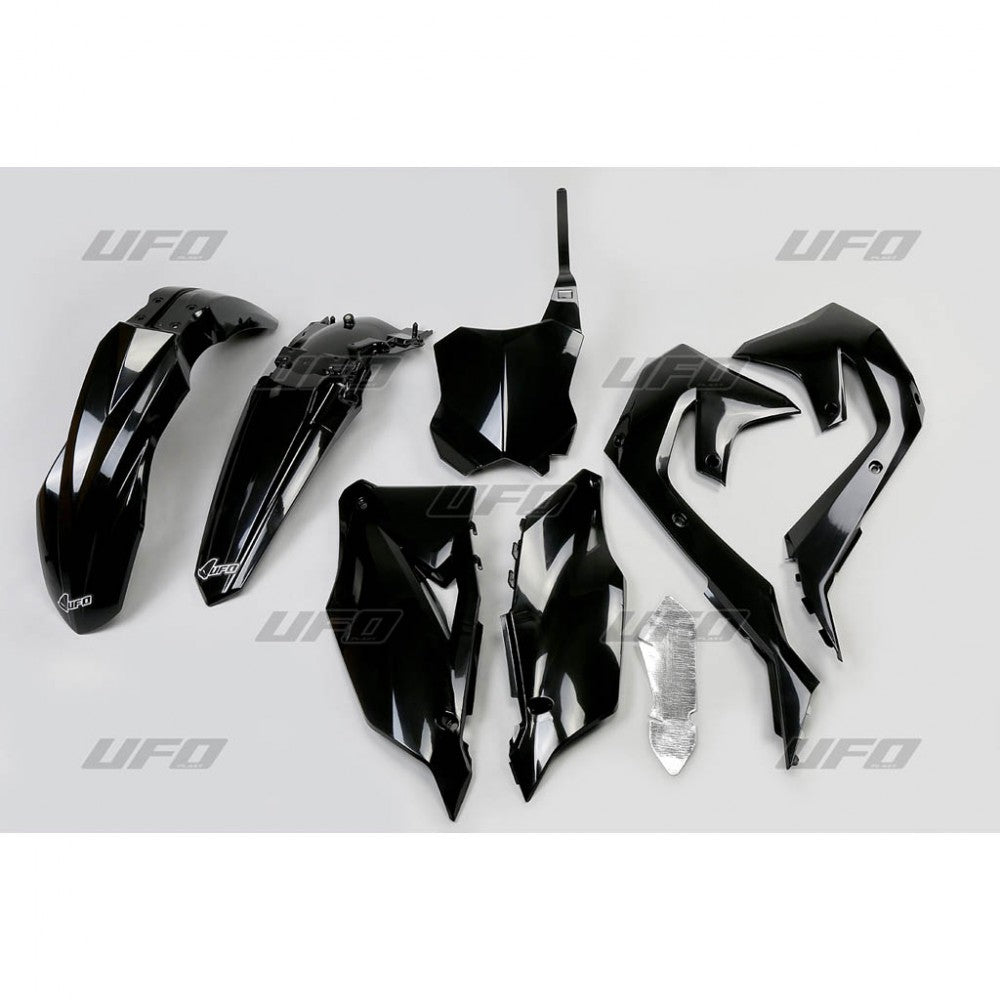 UFO Plastic kit 5-parts Black 001 KX250F 21-24 KX450F 19-23