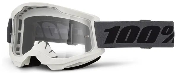 100% Strata 2 crossbril zwart/wit/donkergrijs – heldere lens