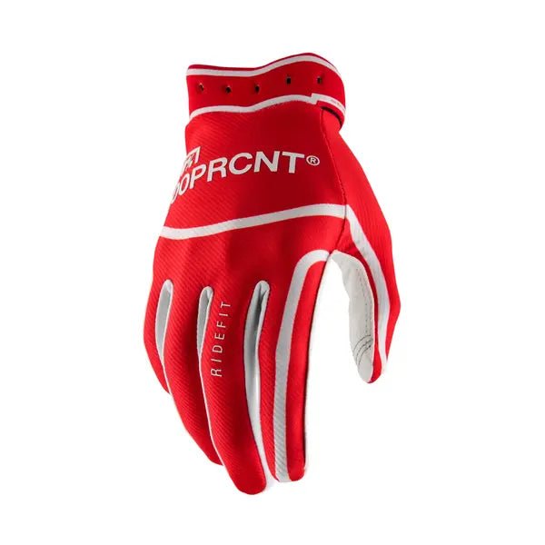 100% Ridefit crosshandschoenen wit/rood - MxProStoreParts