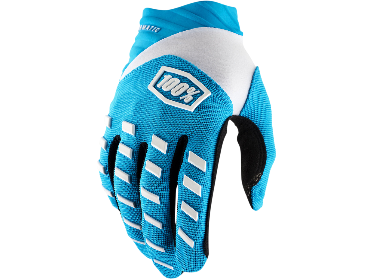 100% handschoenen Airmatic Licht Blauw / Wit Maat XL