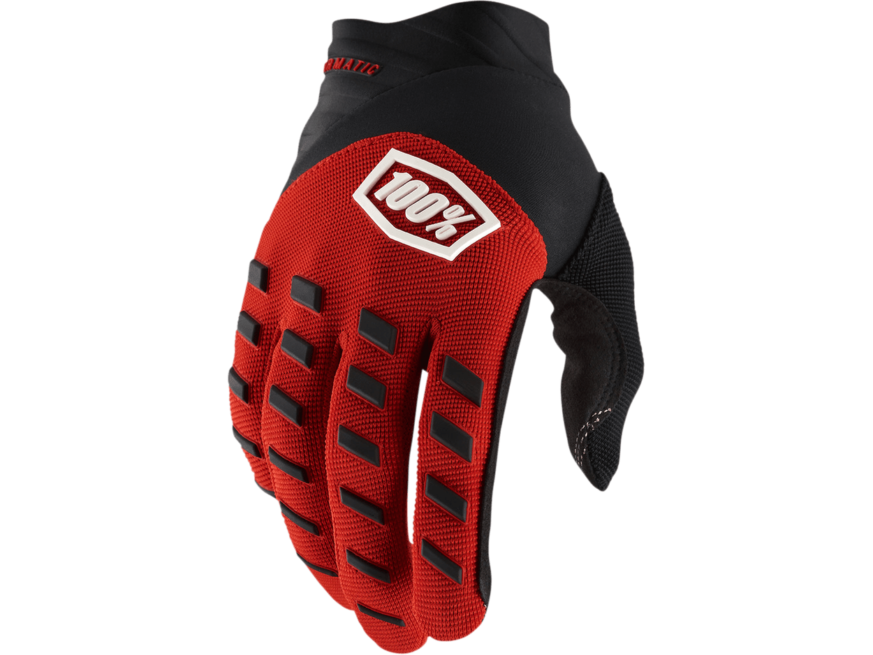 100% Handschuhe Airmatic Schwarz / Rot Größe L - MxProStoreParts