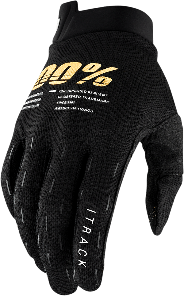 100% Handschuhe Itrack Schwarz Größe M - MxProStoreParts