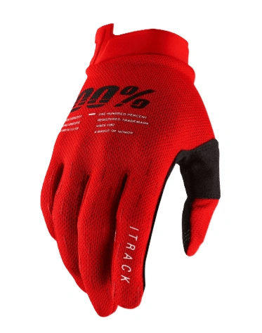 100% handschoenen Itrack Rood Maat XL - MxProStoreParts