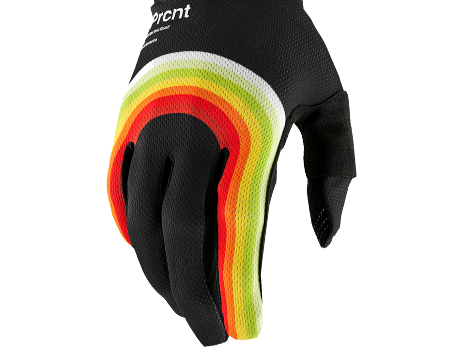 100% Itrack Rewind Handschuhe Gelb/Orange/Grün/Schwarz Größe L