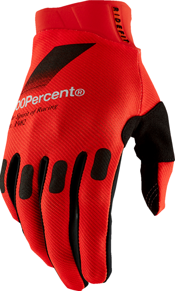 100% handschoenen Ridefit Rood / Zwart Maat L