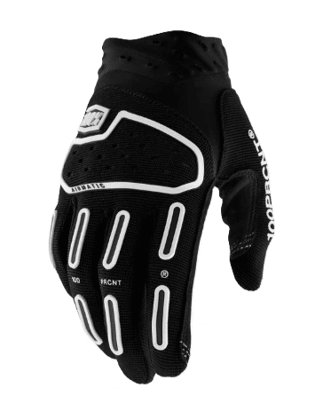 100% handschoenen Airmatic 2 Zwart / Wit Maat S 2026 collectie - MxProStoreParts