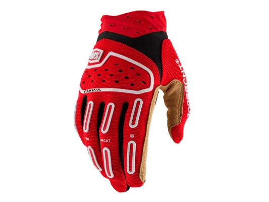 100% Handschuhe Airmatic 2 Rot/Schwarz Größe L 2026 Kollektion - MxProStoreParts