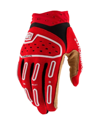 100% Handschuhe Airmatic 2 Rot/Schwarz Größe M 2026 Kollektion - MxProStoreParts
