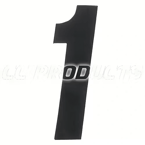 CC Products plaknummer 1 Zwart 17cm hoog ( per stuk ) nummer 1 - MxProStoreParts