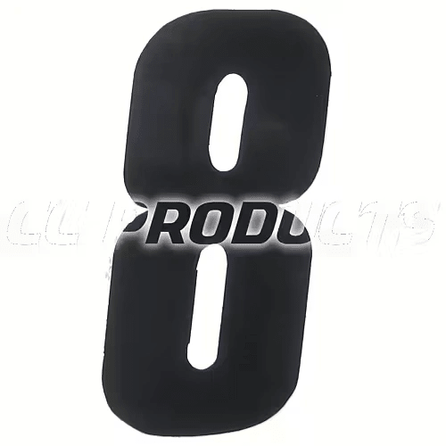 CC Products plaknummer 8 Zwart 11cm hoog ( per stuk ) nummer 8 - MxProStoreParts
