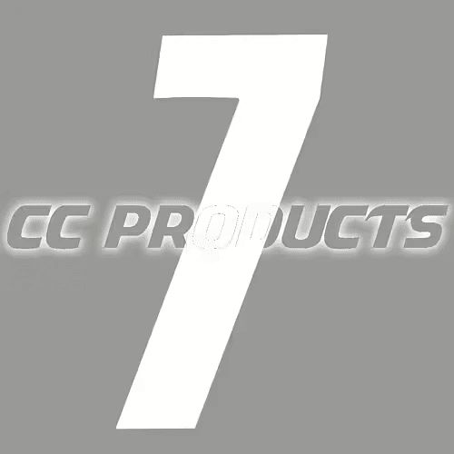 CC Products plaknummer 7 Wit 17cm hoog ( per stuk ) nummer 7 - MxProStoreParts