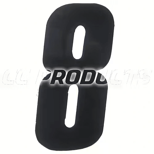 CC Products Schildnummer 8 Schwarz 17cm hoch (pro Stück) Nummer 8 - MxProStoreParts