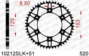 AFAM Hinterradritzel 51 Zähne Stahl mit Schlammnut für Honda CR/CRF 125/250/450/500 & XR 250/400/650 - MxProStoreParts