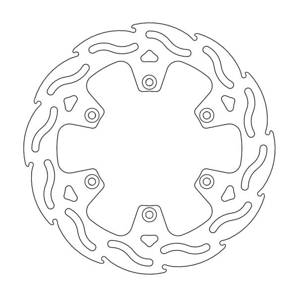 Moto Master Flame rear brake disc (220mm) Kawasaki KX 125/250 89-02 & KX 500 89-04