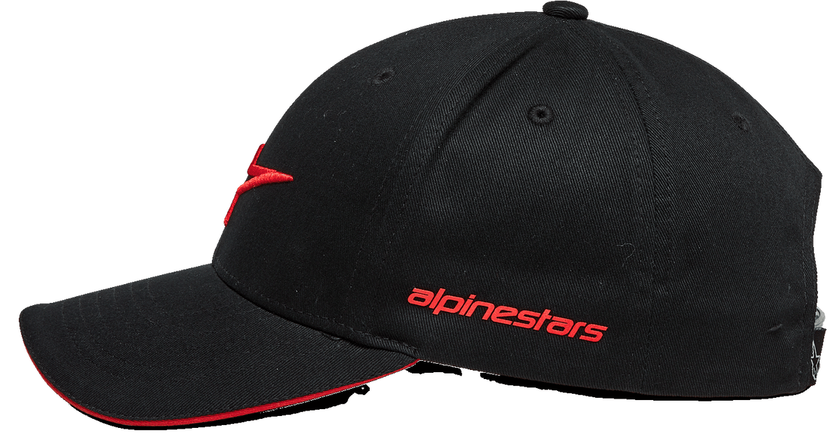 Alpinestars Rostrum Snapback Cap Black Red - MxProStoreParts