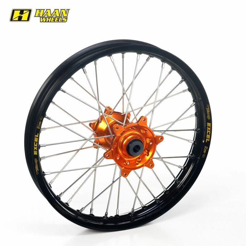Excel rear wheel complete black rim + Haan Wheels orange hub 19-2.15 KTM SX/SX-F 13- & Husqvarna TC/FC 16-